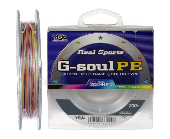 Шнур YGK G-Soul PE 5 Colors 200m 0.6/0.128mm 8lb (5545.02.06)