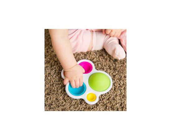 Погремушка Fat Brain Toys прорезыватель и тактильная игрушка Нажми шар dimpl (F192ML), изображение 4 Погремушка Fat Brain Toys прорезыватель и тактильная игрушка Нажми шар dimpl (F192ML), изображение 4