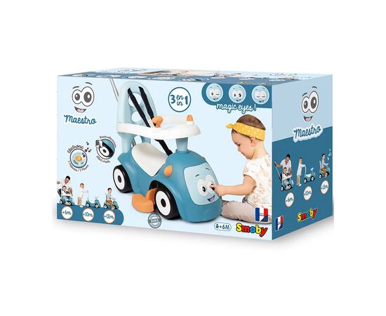 Чудомобиль Smoby Маэстро Smoby 3 в 1, голубой (720304), изображение 7 Чудомобиль Smoby Маэстро Smoby 3 в 1, голубой (720304), изображение 7