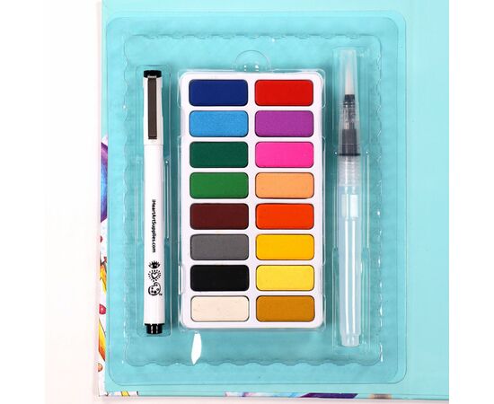 Набор для творчества IHeartArt с акварельными красками Акварельные фантазии (8002), изображение 5 Набор для творчества IHeartArt с акварельными красками Акварельные фантазии (8002), изображение 5