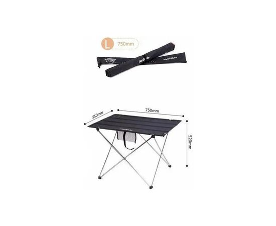 Туристичний стіл Naturehike NH20JJ020 L Aluminium Black (6927595763421), зображення 3 Туристичний стіл Naturehike NH20JJ020 L Aluminium Black (6927595763421), зображення 3