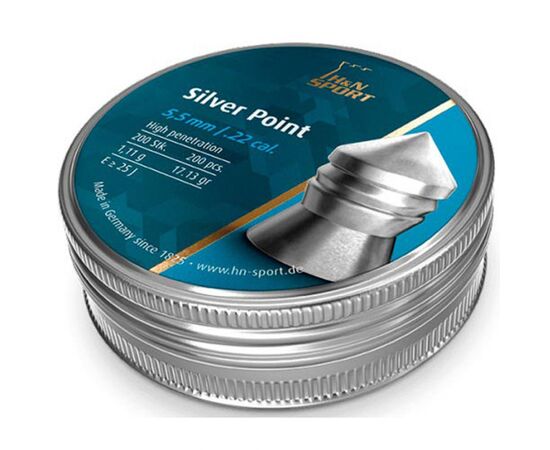 Пульки H&N Silver Point 5,5 мм, 1.11 г, 200шт/уп (92345500003)
