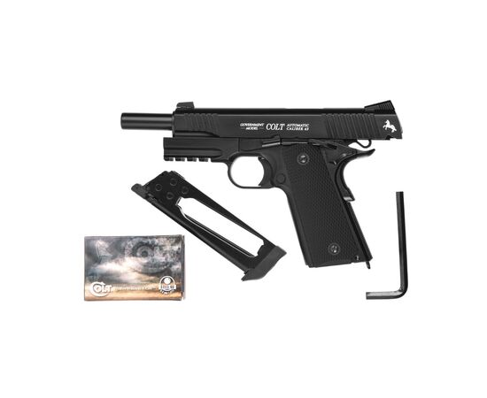Пневматический пистолет Umarex Colt M45 CQBP Black Blowback (5.8176), изображение 3 Пневматический пистолет Umarex Colt M45 CQBP Black Blowback (5.8176), изображение 3