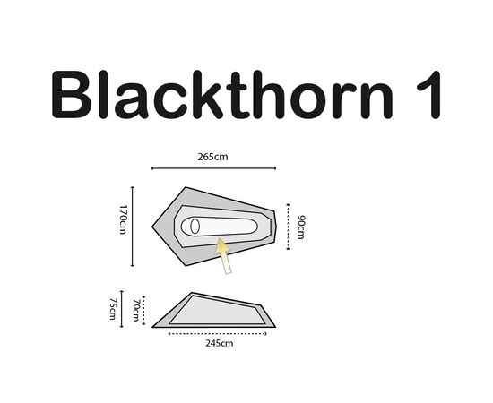Палатка Highlander Blackthorn 1 HMTC (925508), изображение 5 Палатка Highlander Blackthorn 1 HMTC (925508), изображение 5