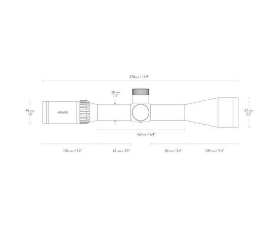 Прицел Hawke Airmax 30 FFP 6-24х50 SF AMX IR (13352), изображение 6 Прицел Hawke Airmax 30 FFP 6-24х50 SF AMX IR (13352), изображение 6
