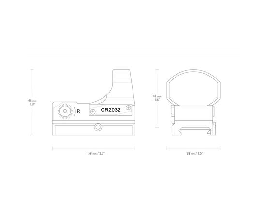 Прицел Hawke Reflex Sight Red Dot Sight Weaver Rail с (12144), изображение 4 Прицел Hawke Reflex Sight Red Dot Sight Weaver Rail с (12144), изображение 4