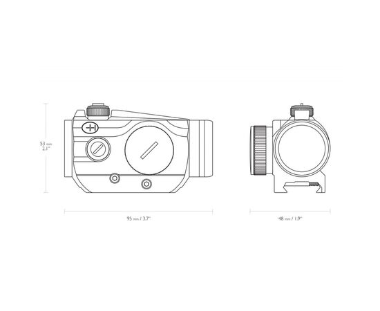 Прицел Hawke Vantage 1x25 - Weaver 3 MOA Dot (12103), изображение 4 Прицел Hawke Vantage 1x25 - Weaver 3 MOA Dot (12103), изображение 4