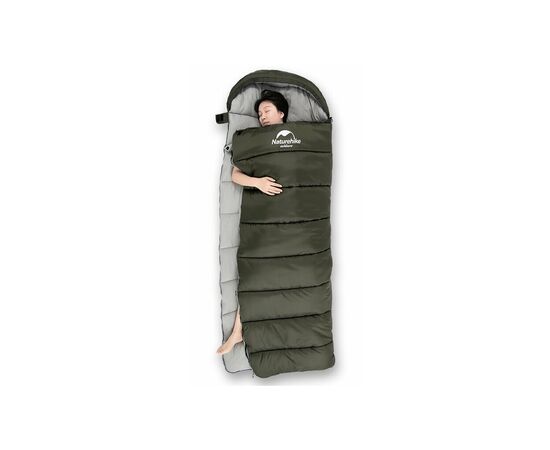 Спальный мешок Naturehike U350 NH20MSD07 Hollow Cotton Right Green (6927595767238-R), изображение 4 Спальный мешок Naturehike U350 NH20MSD07 Hollow Cotton Right Green (6927595767238-R), изображение 4