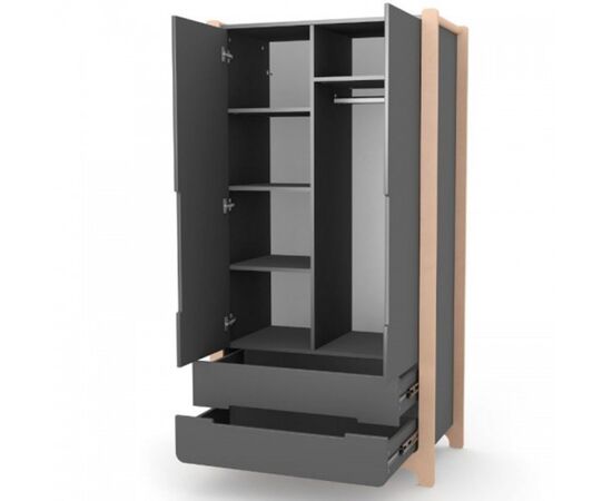 Шкаф Верес Ницца 950 темно-серый (38.45.2.16), изображение 2 Шкаф Верес Ницца 950 темно-серый (38.45.2.16), изображение 2