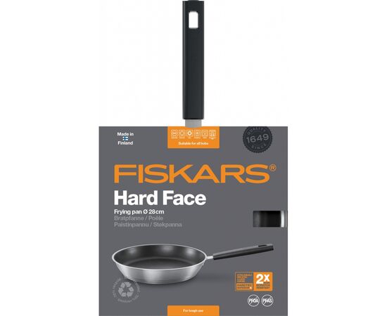 Сковорода Fiskars Hard Face Steel 28 см (1052247), зображення 2 Сковорода Fiskars Hard Face Steel 28 см (1052247), зображення 2