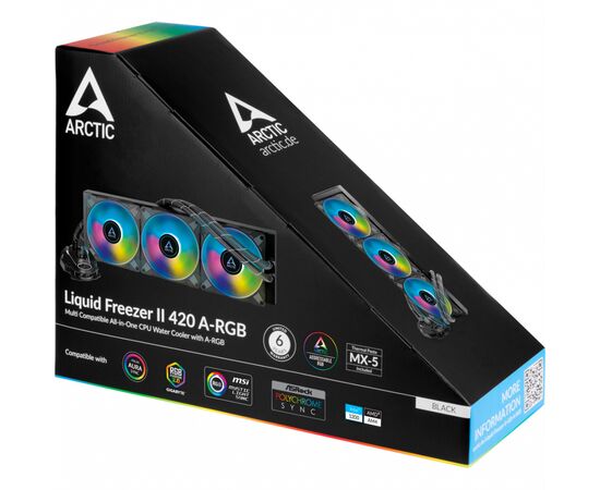 Система водного охлаждения Arctic Liquid Freezer II 420 A-RGB (ACFRE00109A), изображение 7 Система водного охлаждения Arctic Liquid Freezer II 420 A-RGB (ACFRE00109A), изображение 7