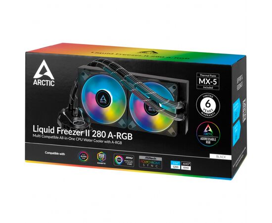 Система водного охлаждения Arctic Liquid Freezer II 280 A-RGB (ACFRE00106A), изображение 7 Система водного охлаждения Arctic Liquid Freezer II 280 A-RGB (ACFRE00106A), изображение 7