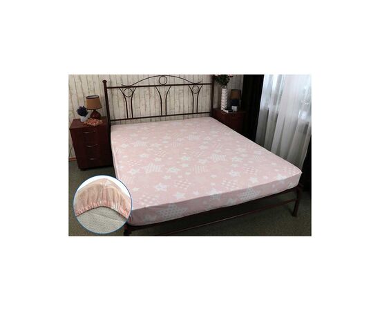 Простынь Руно бязь на резинке Beige Star 90х200 см (503.114У_Beige star)