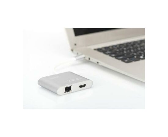 Порт-репликатор Digitus USB Type-C USB 3.0 to 4K HDMI, 2xUSB 3.0, Gigabit Ethernet (DA-70847), изображение 5 Порт-репликатор Digitus USB Type-C USB 3.0 to 4K HDMI, 2xUSB 3.0, Gigabit Ethernet (DA-70847), изображение 5