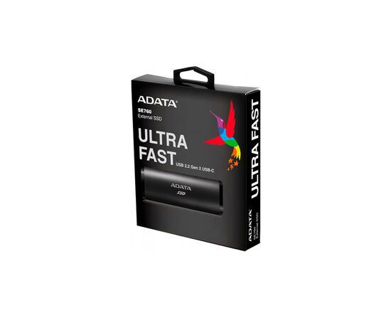 Накопитель SSD USB 3.2 256GB ADATA (ASE760-256GU32G2-CBK), изображение 5 Накопитель SSD USB 3.2 256GB ADATA (ASE760-256GU32G2-CBK), изображение 5