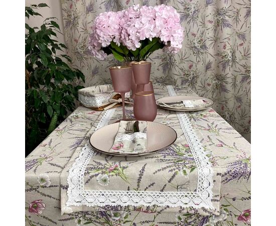 Дорожка на стол Прованс Grosso с кружевом 140х40 см (17525), изображение 6 Дорожка на стол Прованс Grosso с кружевом 140х40 см (17525), изображение 6
