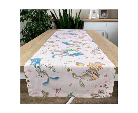 Дорожка на стол Прованс Зайчата 40х140 см (21825), изображение 2 Дорожка на стол Прованс Зайчата 40х140 см (21825), изображение 2