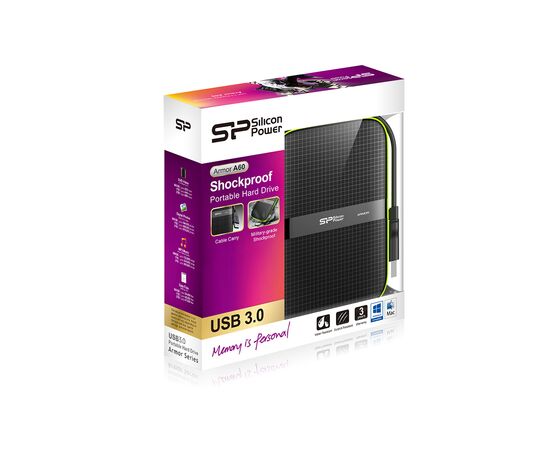Внешний жесткий диск 2.5" 1TB Silicon Power (SP010TBPHDA60S3K), изображение 3 Внешний жесткий диск 2.5" 1TB Silicon Power (SP010TBPHDA60S3K), изображение 3