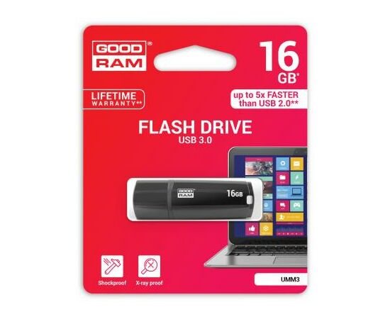 USB флеш накопитель Goodram 16GB UMM3 Mimic Black USB 3.0 (UMM3-0160K0R11), изображение 5 USB флеш накопитель Goodram 16GB UMM3 Mimic Black USB 3.0 (UMM3-0160K0R11), изображение 5