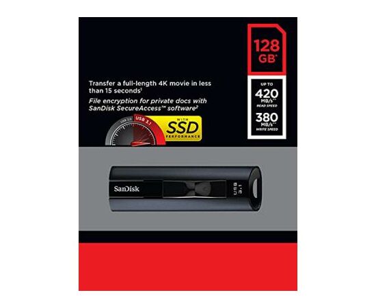 USB флеш накопитель SanDisk 128GB Extreme Pro USB 3.1 (SDCZ880-128G-G46), изображение 6 USB флеш накопитель SanDisk 128GB Extreme Pro USB 3.1 (SDCZ880-128G-G46), изображение 6
