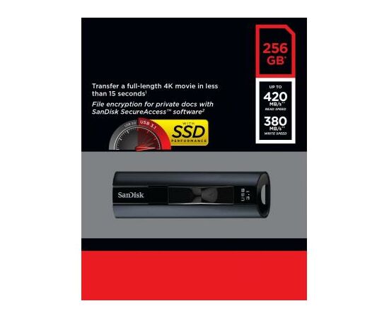 USB флеш накопичувач SanDisk 256GB Extreme Pro Black USB 3.1 (SDCZ880-256G-G46), зображення 7 USB флеш накопичувач SanDisk 256GB Extreme Pro Black USB 3.1 (SDCZ880-256G-G46), зображення 7
