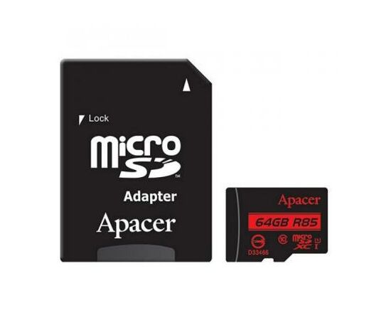 Карта пам'яті Apacer 64GB microSDXC class 10 UHS-I U1 (AP64GMCSX10U5-R)