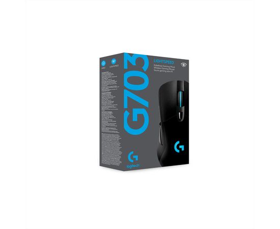 Мышка Logitech G703 Lightspeed HERO 16K Sensor Black (910-005640), изображение 8 Мышка Logitech G703 Lightspeed HERO 16K Sensor Black (910-005640), изображение 8
