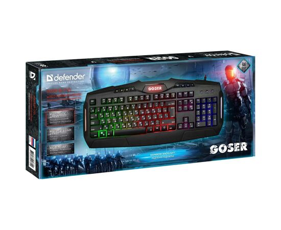 Клавиатура Defender Goser GK-772L Black (45772), изображение 2 Клавиатура Defender Goser GK-772L Black (45772), изображение 2