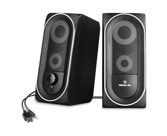 Акустическая система REAL-EL S-110 USB Black, изображение 5 Акустическая система REAL-EL S-110 USB Black, изображение 5