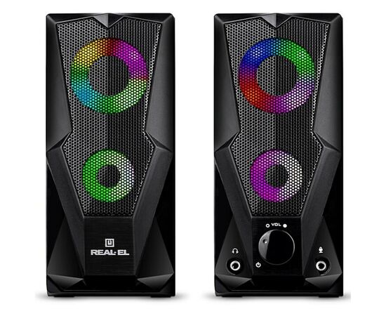 Акустическая система REAL-EL S-111 USB Black, изображение 2 Акустическая система REAL-EL S-111 USB Black, изображение 2
