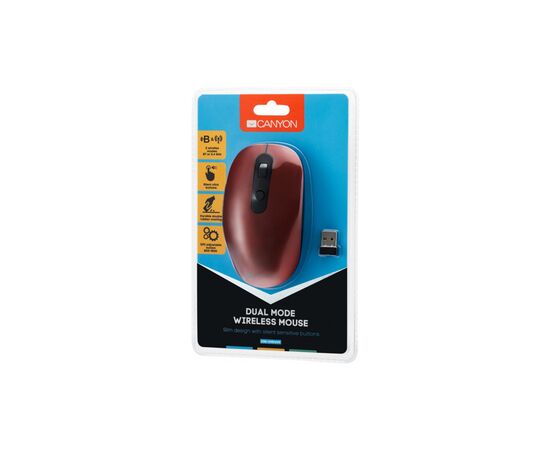 Мышка Canyon CNS-CMSW09R Wireless Red (CNS-CMSW09R), изображение 5 Мышка Canyon CNS-CMSW09R Wireless Red (CNS-CMSW09R), изображение 5