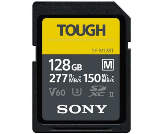 Карта памяти Sony 128GB SDXC class10 UHS-II U3 V60 Tough (SFM128T.SYM)