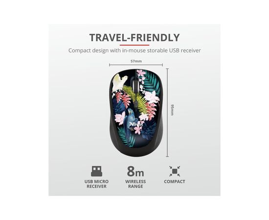 Мышка Trust Yvi Wireless Parrot (23387), изображение 4 Мышка Trust Yvi Wireless Parrot (23387), изображение 4