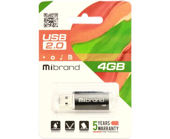 USB флеш накопитель Mibrand 4GB Cougar Black USB 2.0 (MI2.0/CU4P1B), изображение 3 USB флеш накопитель Mibrand 4GB Cougar Black USB 2.0 (MI2.0/CU4P1B), изображение 3