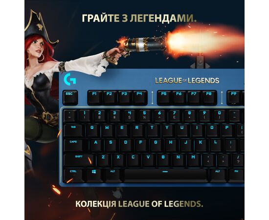 Клавіатура Logitech G PRO Mechanical Keyboard League of Legends Edition (920-010537), зображення 2 Клавіатура Logitech G PRO Mechanical Keyboard League of Legends Edition (920-010537), зображення 2