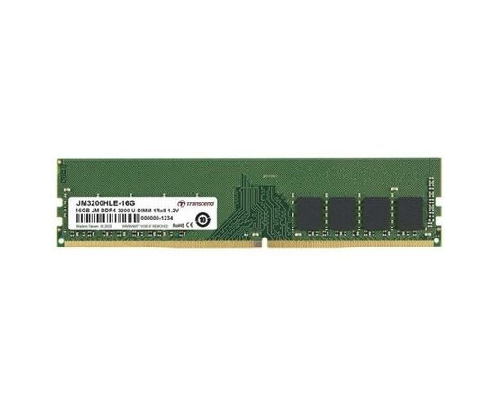Модуль пам'яті для комп'ютера DDR4 16GB 3200 MHz Transcend (JM3200HLE-16G)