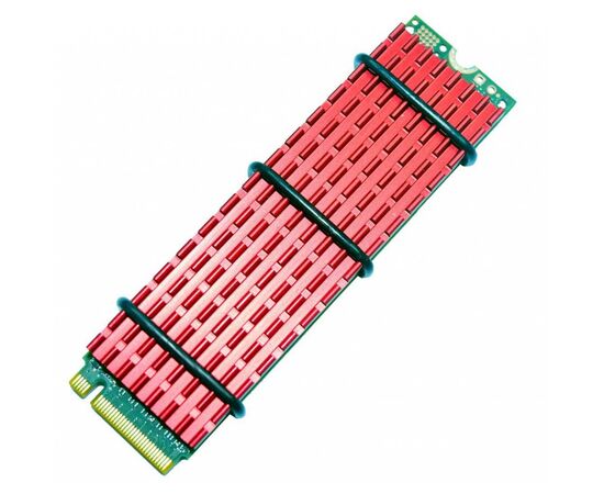 Радіатор охолодження Gelid Solutions SubZero M.2 SSD RED (HS-M2-SSD-10-A-4), зображення 4 Радіатор охолодження Gelid Solutions SubZero M.2 SSD RED (HS-M2-SSD-10-A-4), зображення 4