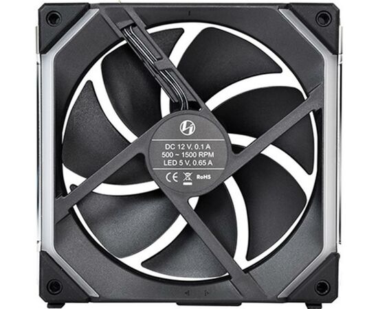 Кулер до корпусу Lian Li Uni Fan SL120-1 Single Black (G99.12UF1B.00), зображення 2 Кулер до корпусу Lian Li Uni Fan SL120-1 Single Black (G99.12UF1B.00), зображення 2