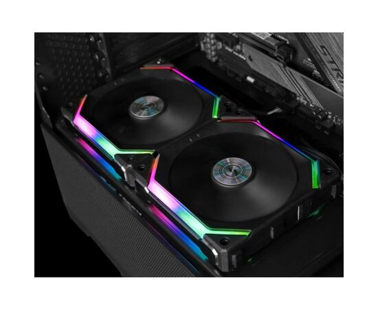Кулер до корпусу Lian Li Uni Fan SL120-1 Single Black (G99.12UF1B.00), зображення 7 Кулер до корпусу Lian Li Uni Fan SL120-1 Single Black (G99.12UF1B.00), зображення 7