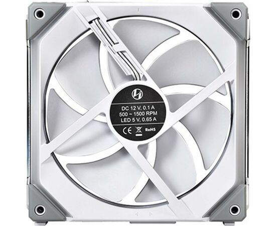 Кулер до корпусу Lian Li Uni Fan SL120-3 Triple White (G99.12UF3W.00), зображення 2 Кулер до корпусу Lian Li Uni Fan SL120-3 Triple White (G99.12UF3W.00), зображення 2