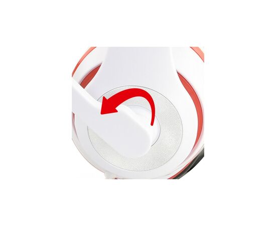 Наушники Gembird MHS-03 White/Red/Black (MHS-03-WTRDBK), изображение 3 Наушники Gembird MHS-03 White/Red/Black (MHS-03-WTRDBK), изображение 3
