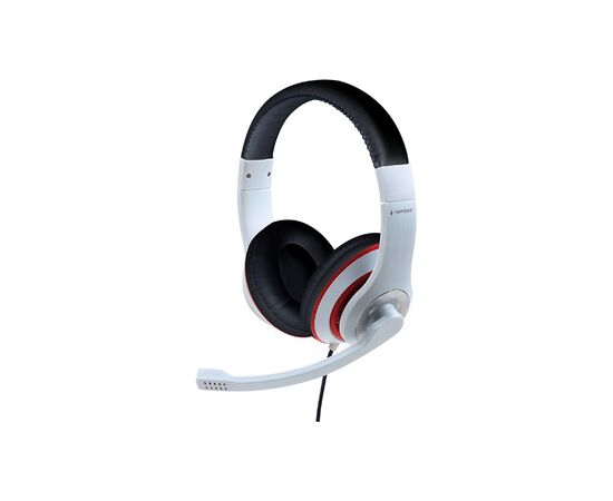 Наушники Gembird MHS-03 White/Red/Black (MHS-03-WTRDBK)