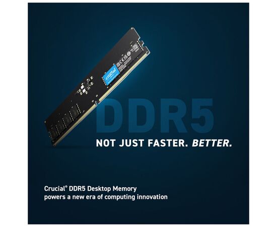 Модуль памяти для компьютера DDR5 32GB 4800 MHz Micron (CT32G48C40U5), изображение 2 Модуль памяти для компьютера DDR5 32GB 4800 MHz Micron (CT32G48C40U5), изображение 2