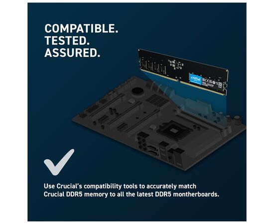 Модуль памяти для компьютера DDR5 32GB 4800 MHz Micron (CT32G48C40U5), изображение 5 Модуль памяти для компьютера DDR5 32GB 4800 MHz Micron (CT32G48C40U5), изображение 5