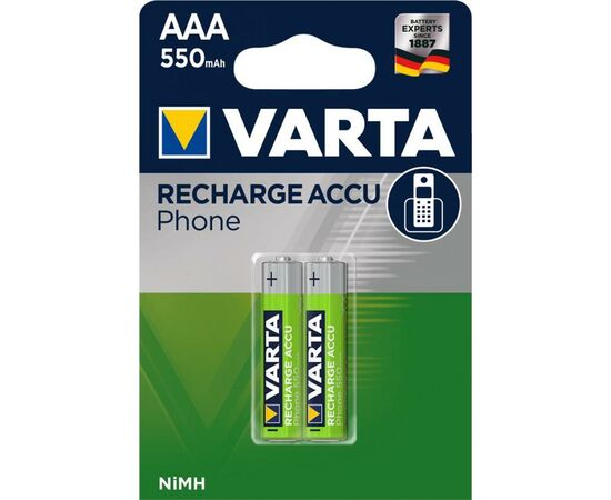 Аккумулятор Varta AAA Phone ACCU 550mAh NI-MH * 2 (58397101402)