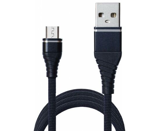 Дата кабель USB 2.0 AM to Micro 5P 1.2m 2A Black Grand-X (NM012BK)
