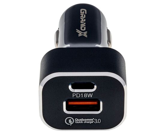 Зарядний пристрій Grand-X CH-29 PD 3.0, Quick Charge QС3.0, 1 TypeC, 1 USB (CH-29), зображення 3 Зарядний пристрій Grand-X CH-29 PD 3.0, Quick Charge QС3.0, 1 TypeC, 1 USB (CH-29), зображення 3