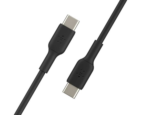 Дата кабель USB-С - USB-С, PVC, 1m, black Belkin (CAB003BT1MBK), изображение 4 Дата кабель USB-С - USB-С, PVC, 1m, black Belkin (CAB003BT1MBK), изображение 4