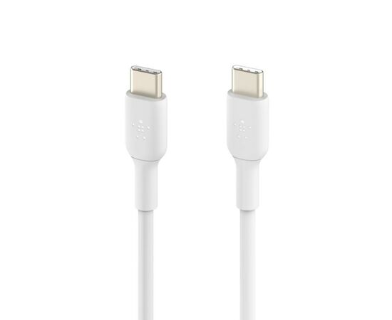 Дата кабель USB-С - USB-С, PVC, 1m, white Belkin (CAB003BT1MWH), изображение 2 Дата кабель USB-С - USB-С, PVC, 1m, white Belkin (CAB003BT1MWH), изображение 2