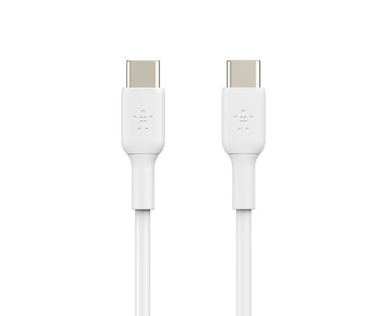 Дата кабель USB-С - USB-С, PVC, 1m, white Belkin (CAB003BT1MWH), изображение 3 Дата кабель USB-С - USB-С, PVC, 1m, white Belkin (CAB003BT1MWH), изображение 3